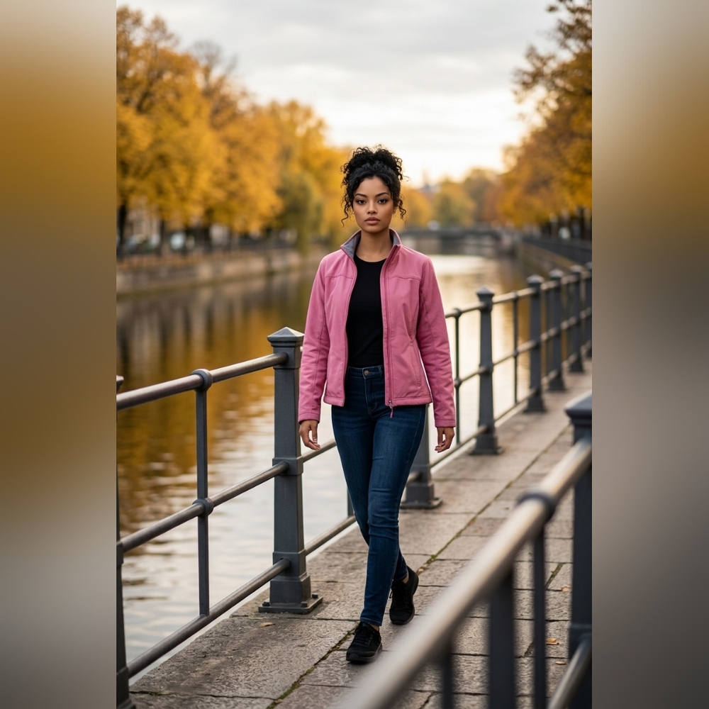 🌸 Pink Softshell Jacket XL – Lightweight Outdoor… - image 2